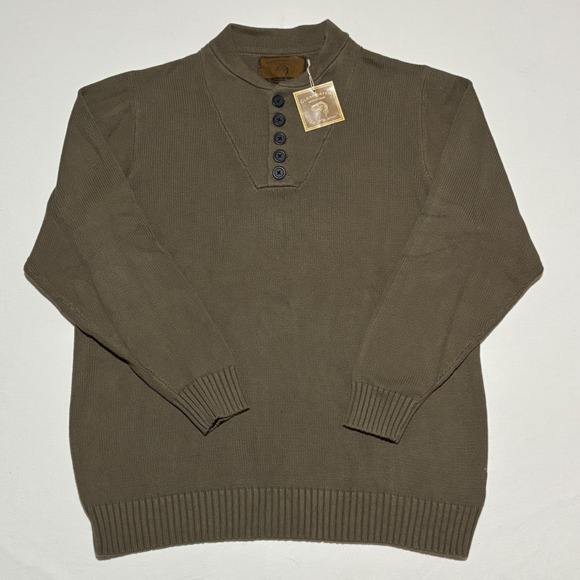 Clearwater Other - NWT Clearwater Outfitters Henley Long Sleeve Mens L Olive Green Cotton Waffle